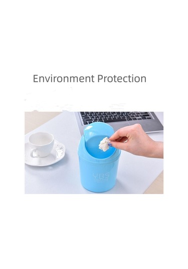 Konteyner Araba Kılıfı Kül Kapları Yuvarlanan Kapaklı Kutu Çöp Atık Kovası Sepet Çöp Kutusu Masaüstü Çöp Mavi