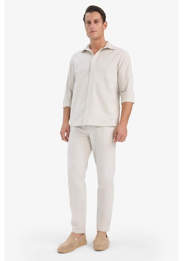 Defacto %100 Pamuk Slim Fit Beli Lastikli Keten Görünümlü Cepli Düz Paça Jogger Pantolon D2671ax25aubg672 Bej Defacto %100 Pamuk Slim Fit Beli Lastikli Keten Görünümlü Cepli Düz Paça Jogger Pantolon D2671ax25aubg672 Bej