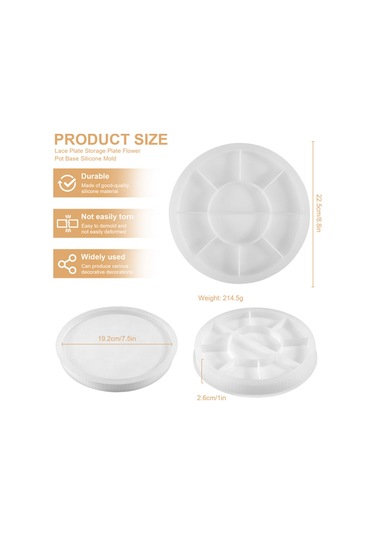 Silikon Tepsi Kalıbı Yuvarlak Dıy Reçine Yuvarlak Tepsi Kalıbı Silikon Kalıplar