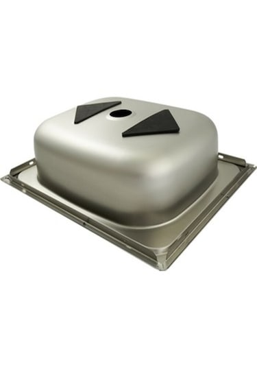 Sinkon 40x50 Tezgah Üstü Krom Mutfak Evye Sol Delikli Küçük Sifonlu Krom