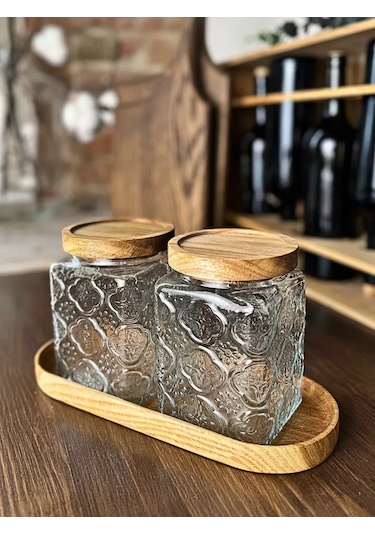 Prostoderevo Baharatlar İçin Cam Kavanoz Seti 223773314 Beyaz