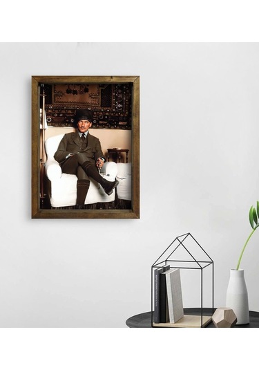 Bk Gift Atatürk Temalı Doğal Masif Ahşap Çerçeveli Tablo 45X65Cm- (551142514)