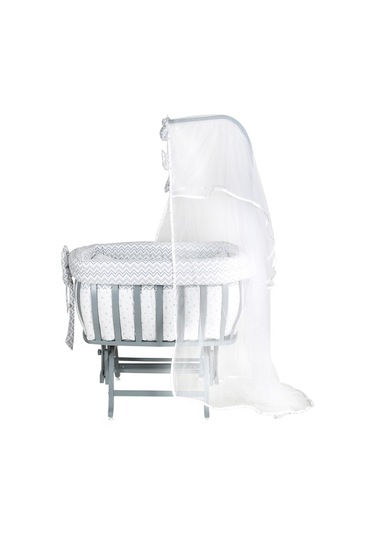 Setaymobilya Beşik, Fiyonklu Özel Seri Mdf Sallanan Beşik + Uyku Seti - Setay