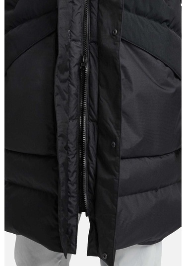 Nike Storm Fit Down Fill Oversize Hoodie Ful Zip Jacket Erkek Su Geçirmez Kaz Tüyü Kapüşonlu Mont Siyah Siyah