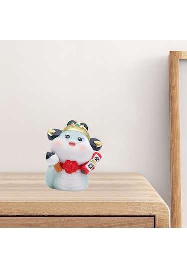 Suntek Çin Yeni Yılı Yılan Heykelciği Dekoratif Açık-mavi