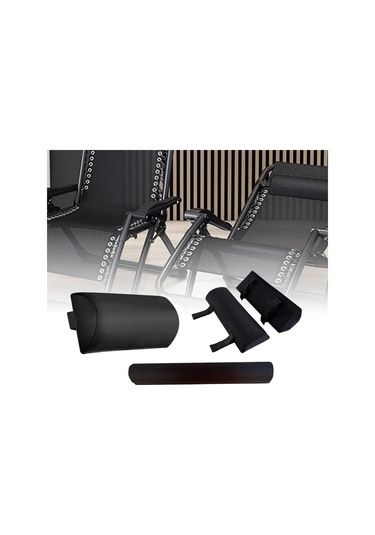 Suntek Şezlong Kafa Yastık Ayak Yastığı Kol Pedleri Açık 40cm-ayaklık Siyah