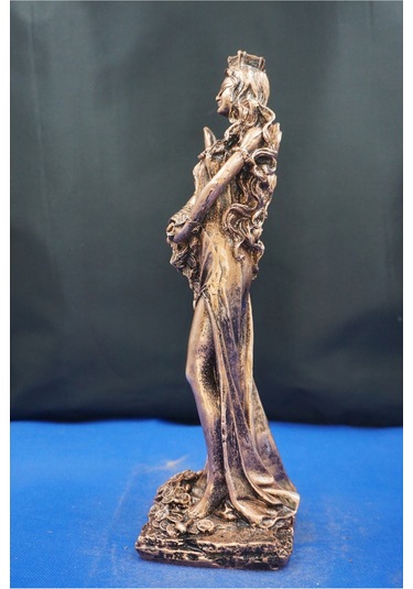 Fortuna Bereket Tanrıçası Heykeli - 28 Cm Mitolojik Biblo Hediyelik Eşya Ev Dekor Bakır