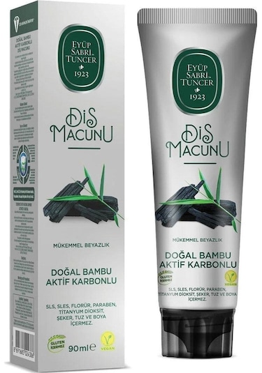 Eyüp Sabri Tuncer Doğal Bambu Karbonlu Diş Macunu 4 x 90 ML
