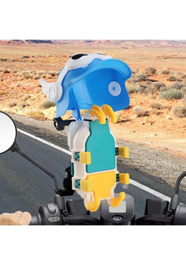 Suntek Tüm Cep Telefonları Için Motosiklet Telefon Tutucu Mavi