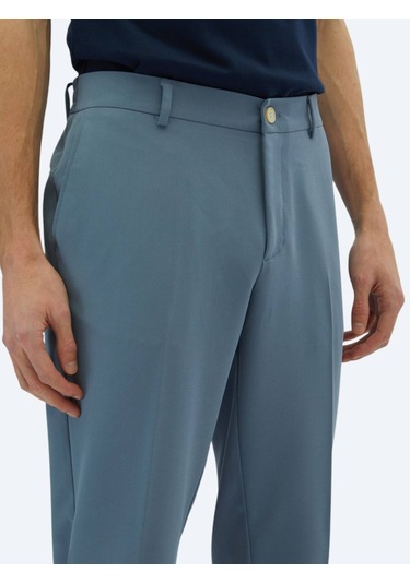 Havacı Mavi Dokuma Jogging Fit Casual Pantolon Havacı Mavi