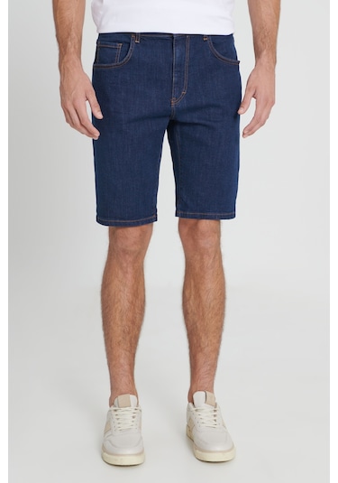 Ac&Co / Altınyıldız Classics Erkek K.Lacı Slim Fit Dar Kesim Pamuklu Esnek Denim Şort