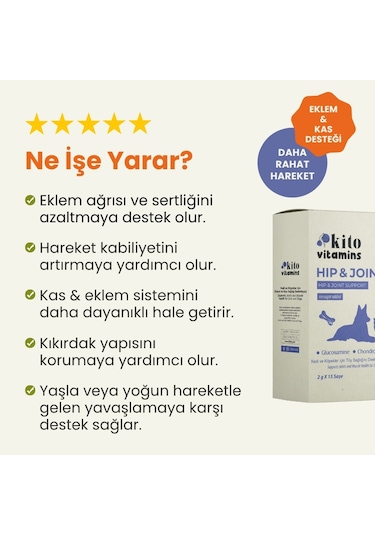 Kito Hip & Joint Kedi Köpek  ve Kas  15 x 2 G