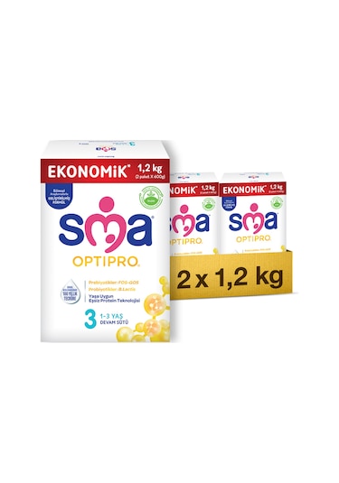 SMA Optipro 3 Probiyotik Devam Sütü 1200 Gr 2 Adet