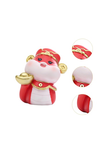 Suntek Çin Yeni Yılı Yılan Heykelciği Dekoratif Kırmızı