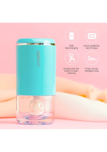 Lemestar Otomatik Ultrasonik Lens Temizleyici - Göz Lensleri, Güneş Gözlükleri Ve Mücevherler İçin Sağlıklı Temizlik - Mavi