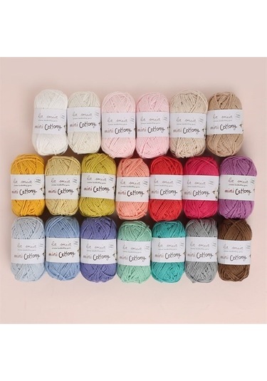 La Mia Mini Cottony 20li Paket 25g Renkli El Örgü İpi - 33845