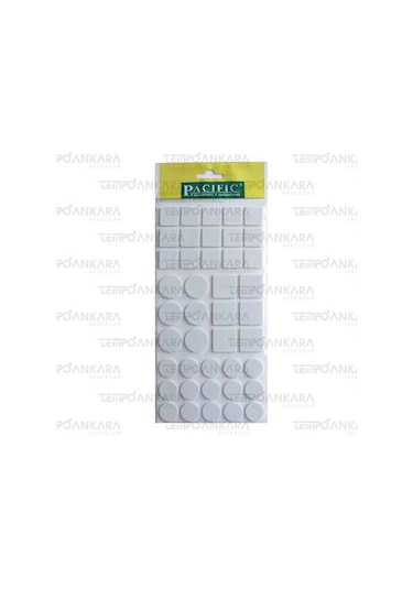 Pacific Beyaz Yapışkanlı Karma Eva 20x20, 25x25 Ø 20mm,ø 25mm