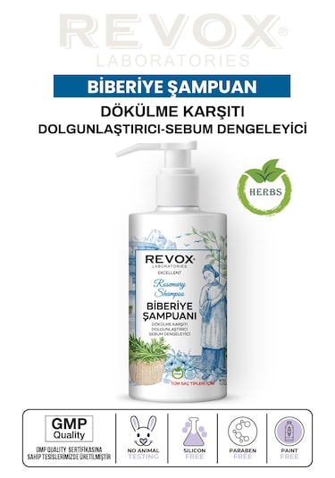 Revox Biberiye Özlü Arındırıcı Dökülme Karşıtı Şampuan 400 ML