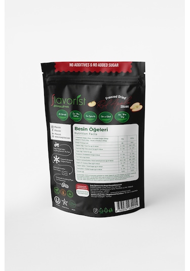 Dondurularak Kurutulmuş Kırmızı Elma Dilimleri 20 Gram 2'li Pa...