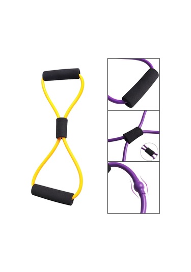 Dolıty 8 Şekilli Direnç Bandı Elastik Halat Ev Sarı Sarı