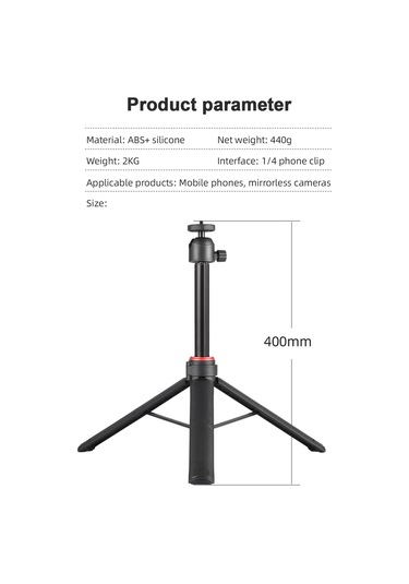 Geeksen 147cm Profesyonel Selfie Çubuğu Ve Tripod - 360 Dönebilir, 2kg Taşıma Kapasiteli, Canlı Yayın & Vlog İçin Siyah