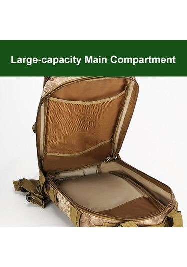 Ebitda Siyah, Haki, Kamuflaj Oxford Kumaş Sırt Çantası - 24x20x43cm - 4 Renk Seçeneği Çok Renkli