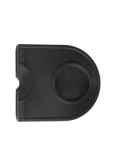 Kosona Kahve Tozunu Basmak İçin Silikon Mat - Kaymazsız Köşe Deseni - Siyah Küçük Boy 12.5x14cm Siyah