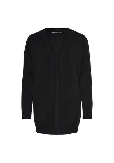 Only Bayan Uzun Örgü Hırka 15174274 Siyah