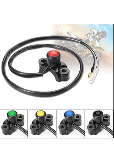 Zcjb Magideal Motosiklet Atv 22mm Gidona Motor Durdurma Başlatma Cihazı Siyah