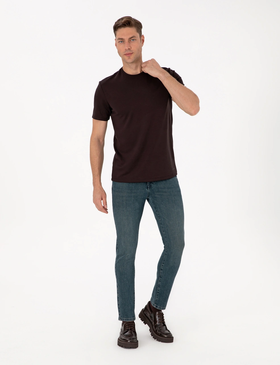 Pierre Cardin Erkek Koyu Kahverengi Tişört 50308037-vr084 Koyu Kahverengi