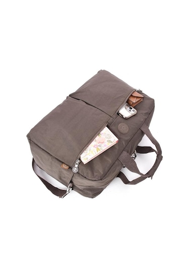 Baginn Seyehat Spor Çantası Kabin Boy Valiz 45 35 Cm Omuz Ve Çapraz Askılı Hafif Klinkır Çanta Su İtici Kahverengi