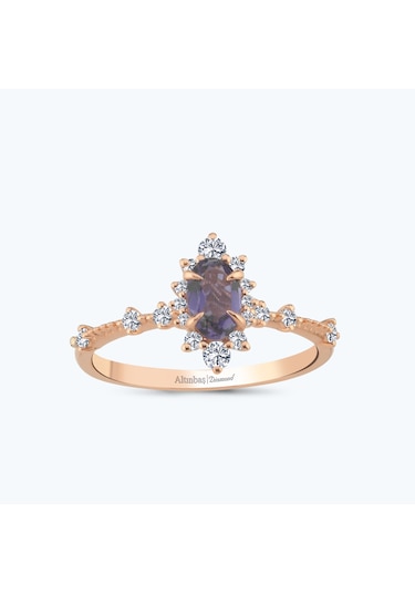 Altınbaş Pırlanta Topaz Oval Yüzük Pnf004pıo-14k