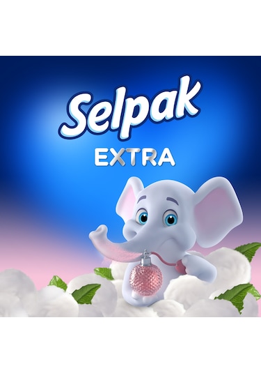 Selpak® Extra Pamuk Katkılı ve Pudra Kokulu Tuvalet Kağıdı 3 x 40 Rulo