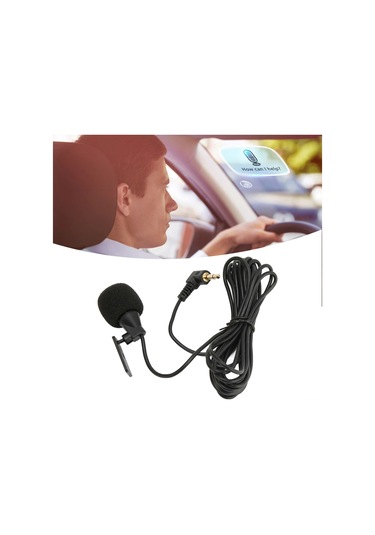 Geeroyoo 3.5mm Dışarıdaki Otomobil Mikrofonu - Yüksek Hassasiyetli, Bluetooth Ve Gps İçin U Çıvata Klipsli, 3m Kablolu, Kolay Kurulum