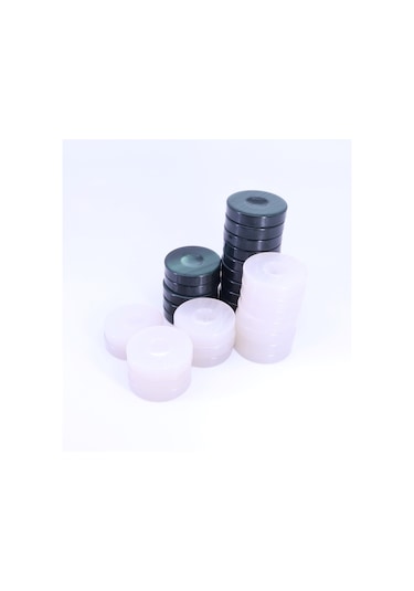 Sedefli Yeşil - Beyaz 35 Mm Tavla Pulu 3,5 Cm
