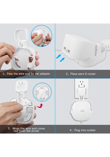 Lemestar Df-1092 Beyaz Duvar Tutucu, Eero 6 Wifi Router İçin Uyumlu Abd/avrupa Versiyonları , Tekli Paket Beyaz