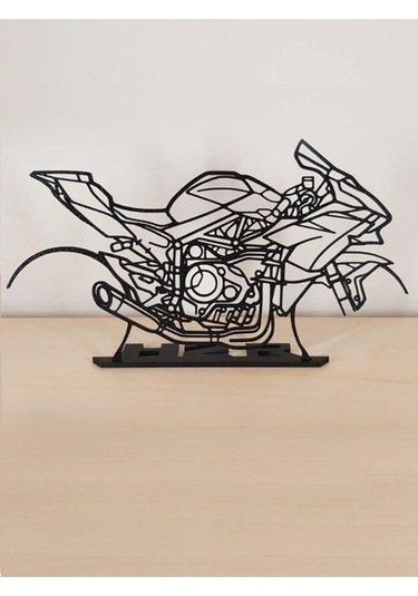 Kawasaki Ninja H2r 20cm Plastik Masa Süsü Masa Dekorasyonu