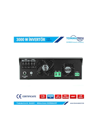Tommatech Tam Sinüs 3000 W New 3Kw Akıllı İnvertör Tam Sinüs