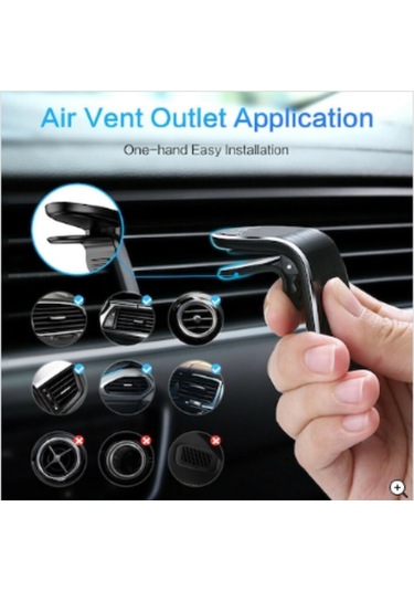 Manyetik Mıknatıslı Havalandırma Araç Telefon Tutucu L Tipi (447294564)