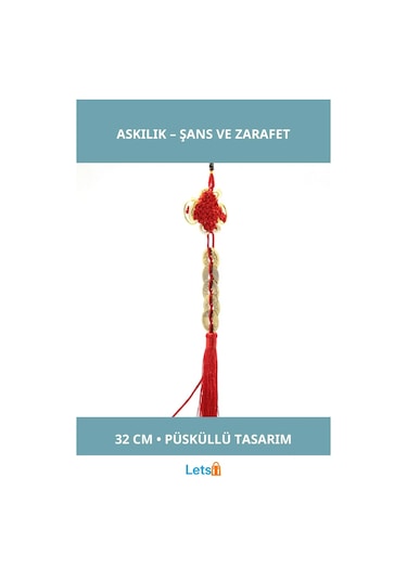 Şans Ve Bereket Metal Askılık 32 Cm Dekoratif Aksesuar 1 Adet