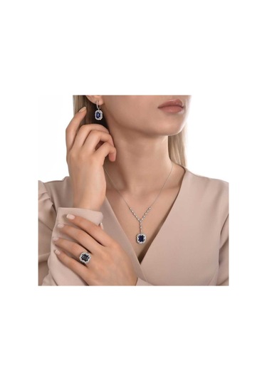 2.26 Karat Pırlanta Safir Kolye T13396