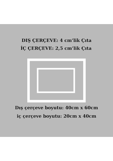 1 Adet 2'li Hazır Çerçeve Koridor Tasarımı Df-2540-001