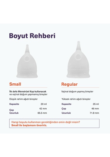 Irie Adet Kabı Regl Kabı Menstrüel Kap Menstrual Cup [[Regular Transparan]]