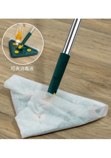 Büro Ev Ofis Yazlık Hijyeni İçin 150cm 2bez Çekçekli Islak Mendil Takılır Mop