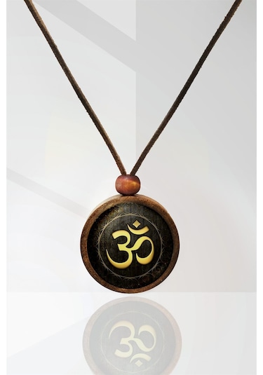 Om Ahşap Kolye N11.31933 Gümüş