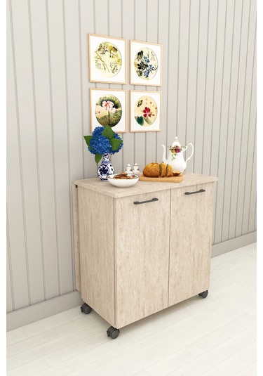 Asra Trend %100 Mdflam 105cm Mutfak Adası Yemek Masası Kahve Köşesi Ma-01 Sidon Çok Renkli