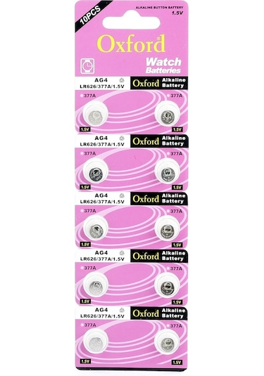 Oxford AG4 LR626 377A Düğme Pil 10 x 20'li