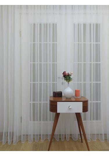 Tül Perde Fransız Danteli Zemini Sade Spor Tül Perde. (331042246)