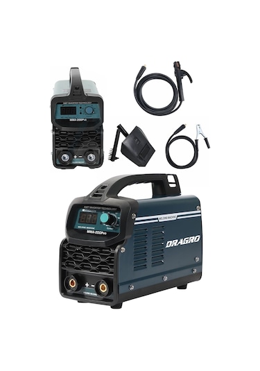 Dragro DRG-200kynk Mma Lacivert 200 Amper Profesyonel Dijital Göstergeli Invertör Kaynak Makinesi