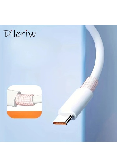 Willowhaven Huawei Millet Vıvo Glory Redmi İçin 6a Hızlı Şarj Kablosu Type-c 100 Cm Beyaz